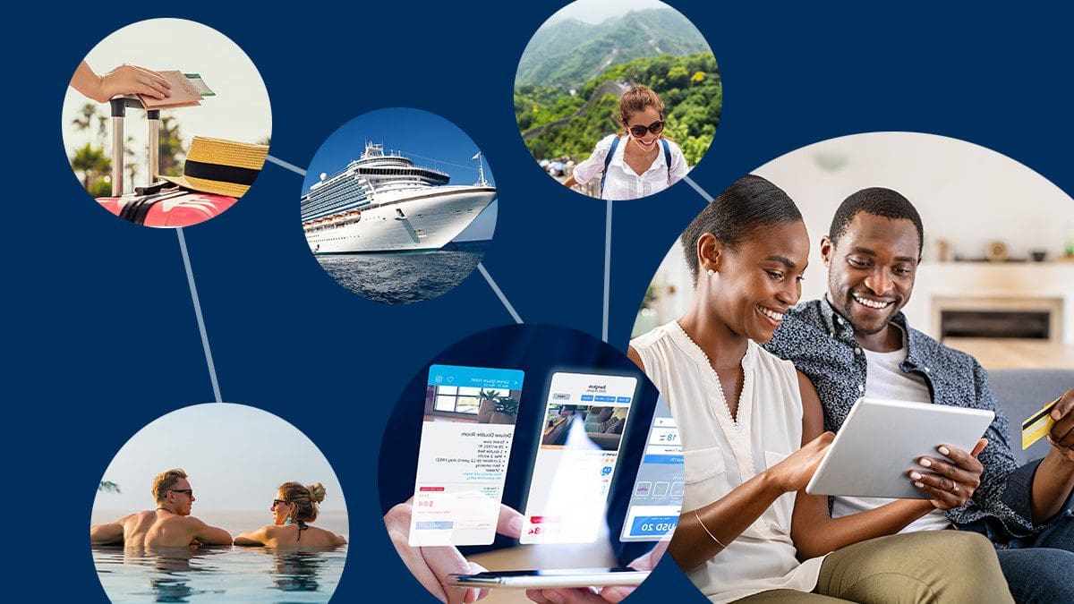 Image containing the six successful travel loyalty program components, including providing customer value, more travel options and easy booking capability